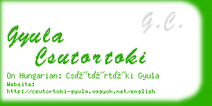 gyula csutortoki business card